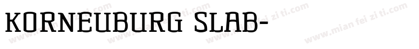 KORNEUBURG SLAB字体转换